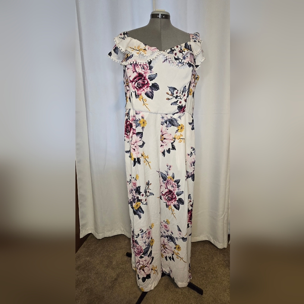 Floral Off-Shoulder Jumpsuit